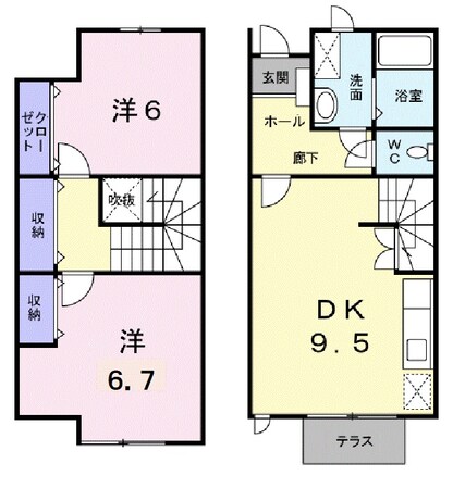 ヴェールボワⅡの物件間取画像